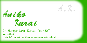 aniko kurai business card